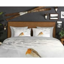 Good Morning Dekbedovertrek "Robin" - Grijs - (200x220 Cm) -Cinderella Winkel 1000035899 0110