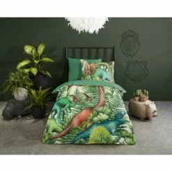 Good Morning Dekbedovertrek "Prehistory" - Groen - (140x220 Cm) 7 Good Morning Dekbedovertrek "Prehistory" - Groen - (140x220 Cm) -Cinderella Winkel 1000035937 0101