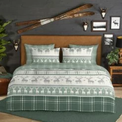 Good Morning Dekbedovertrek "Bjirk" - Groen - (200x220 Cm) -Cinderella Winkel 1000035962 0102