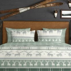 Good Morning Dekbedovertrek "Bjirk" - Groen - (200x220 Cm) -Cinderella Winkel 1000035962 0103