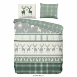 Good Morning Dekbedovertrek "Bjirk" - Groen - (200x220 Cm)