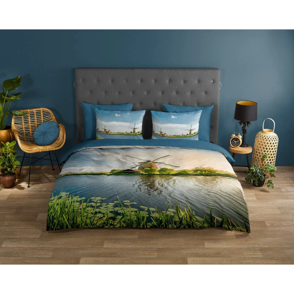 Good Morning Dekbedovertrek "Windmill" - Multi - (140x220 Cm) 4 Good Morning Dekbedovertrek "Windmill" - Multi - (140x220 Cm) - Afbeelding 2