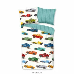 Good Morning Dekbedovertrek "Race" - Multi - (120x150 Cm)