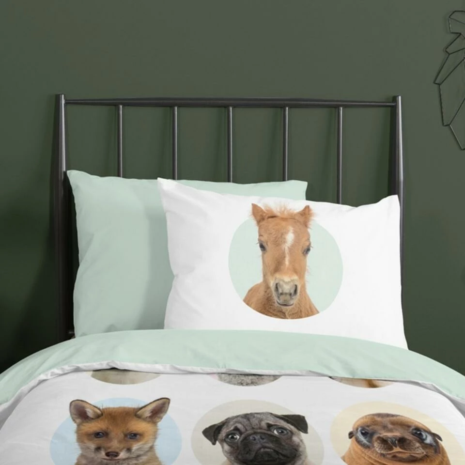 Good Morning Dekbedovertrek "Young Animals" - Multi - (140x220 Cm) 5 Good Morning Dekbedovertrek "Young Animals" - Multi - (140x220 Cm) - Afbeelding 3