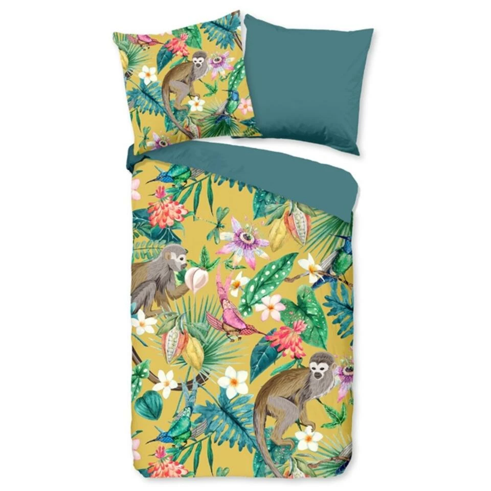 Good Morning Dekbedovertrek "Meet" - Oker - (200x220 Cm) 4 Good Morning Dekbedovertrek "Meet" - Oker - (200x220 Cm) - Afbeelding 2