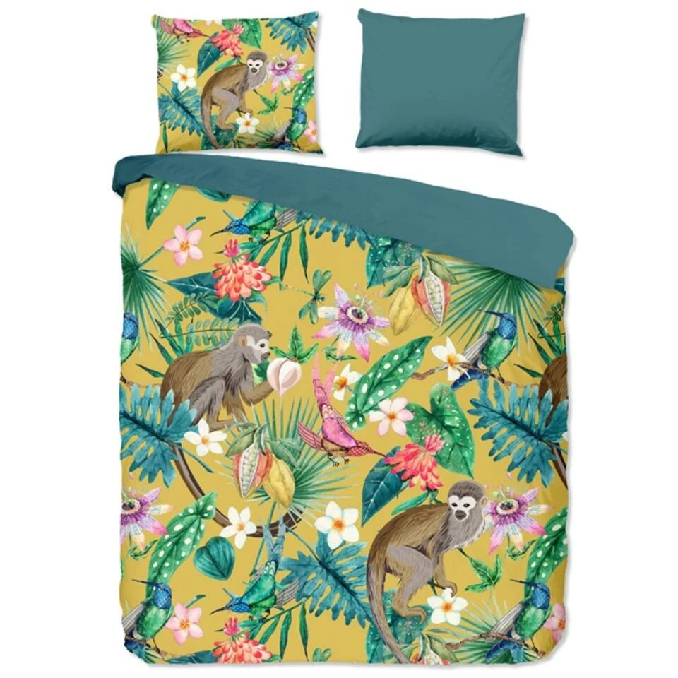 Good Morning Dekbedovertrek "Meet" - Oker - (200x220 Cm) 3 Good Morning Dekbedovertrek "Meet" - Oker - (200x220 Cm)