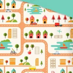 Good Morning Dekbedovertrek "Roadmap" - Multi - (140x220 Cm) -Cinderella Winkel 1000035998 0102