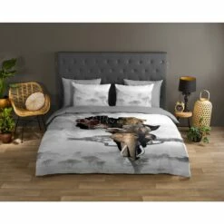 Good Morning Dekbedovertrek "Big Five" - Grijs - (140x220 Cm) -Cinderella Winkel 1000036011 0101