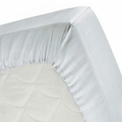 Cinderella Sundays - Hoeslaken (tot 25 Cm) - Satijn - 140x200 Cm - Light Grey -Cinderella Winkel 1000036424 0101