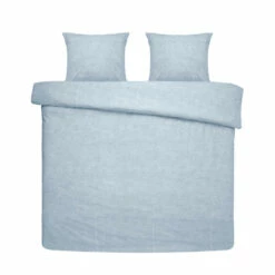 Damai Dekbedovertrek Ebba - Biologisch Katoen - 260x200/220 Cm - Soft Blue