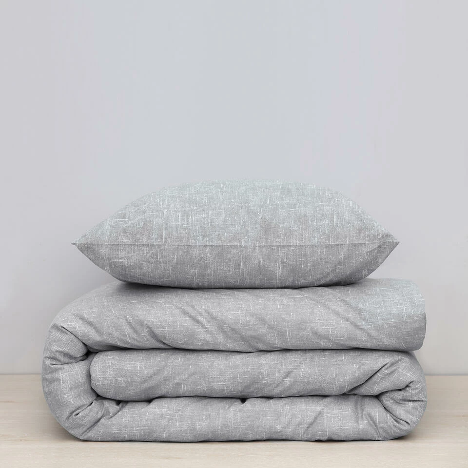 Damai Dekbedovertrek Ebba - Biologisch Katoen - 140x200/220 Cm - Grey 4 Damai Dekbedovertrek Ebba - Biologisch Katoen - 140x200/220 Cm - Grey - Afbeelding 2