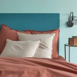 Matt & Rose Set Kussenslopen Terracotta - 65 X 65 Cm - Gewassen Katoen -Cinderella Winkel 1000038505 0103