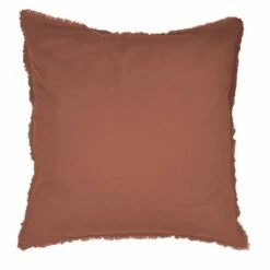 Matt & Rose Set Kussenslopen Terracotta - 65 X 65 Cm - Gewassen Katoen