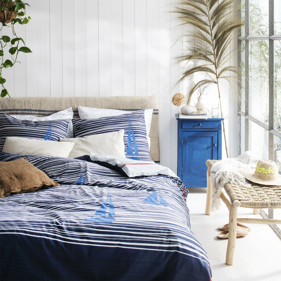 Cinderella Dekbedovertrek Boats - Katoen - 240x200/220 Cm - Deep Blue 5 Cinderella Dekbedovertrek Boats - Katoen - 240x200/220 Cm - Deep Blue - Afbeelding 3