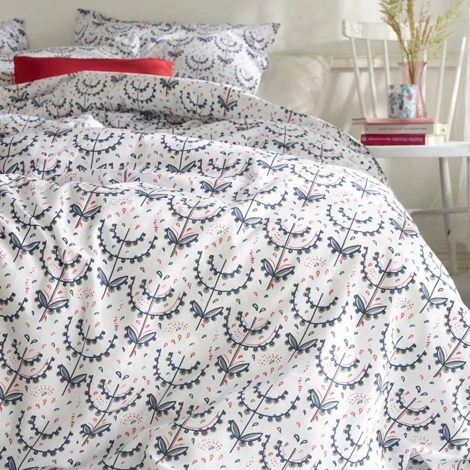 Moodit Dekbedovertrek Odil Mia - Eenpersoons - 140 X 220 Cm - Katoen 4 Moodit Dekbedovertrek Odil Mia - Eenpersoons - 140 X 220 Cm - Katoen - Afbeelding 2