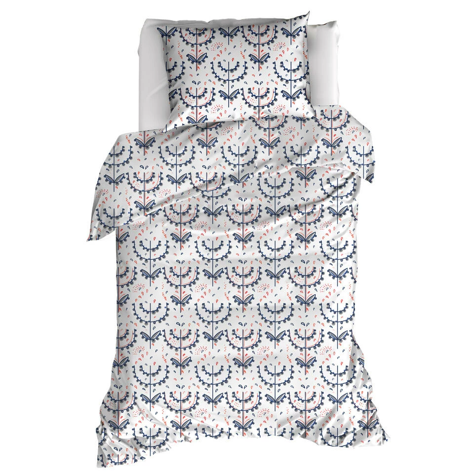 Moodit Dekbedovertrek Odil Mia - Eenpersoons - 140 X 220 Cm - Katoen 3 Moodit Dekbedovertrek Odil Mia - Eenpersoons - 140 X 220 Cm - Katoen