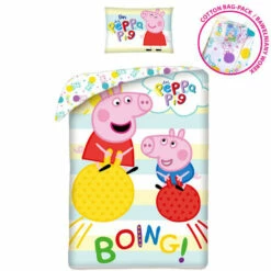 Peppa Pig Dekbedovertrek Boing - Eenpersoons - 140 X 200 Cm - Katoen -Cinderella Winkel 1000044587 0103