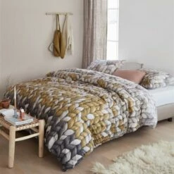 Ariadne At Home Dekbedovertrek Warmly Oker-260x200/220 -Cinderella Winkel 1000045148 0102