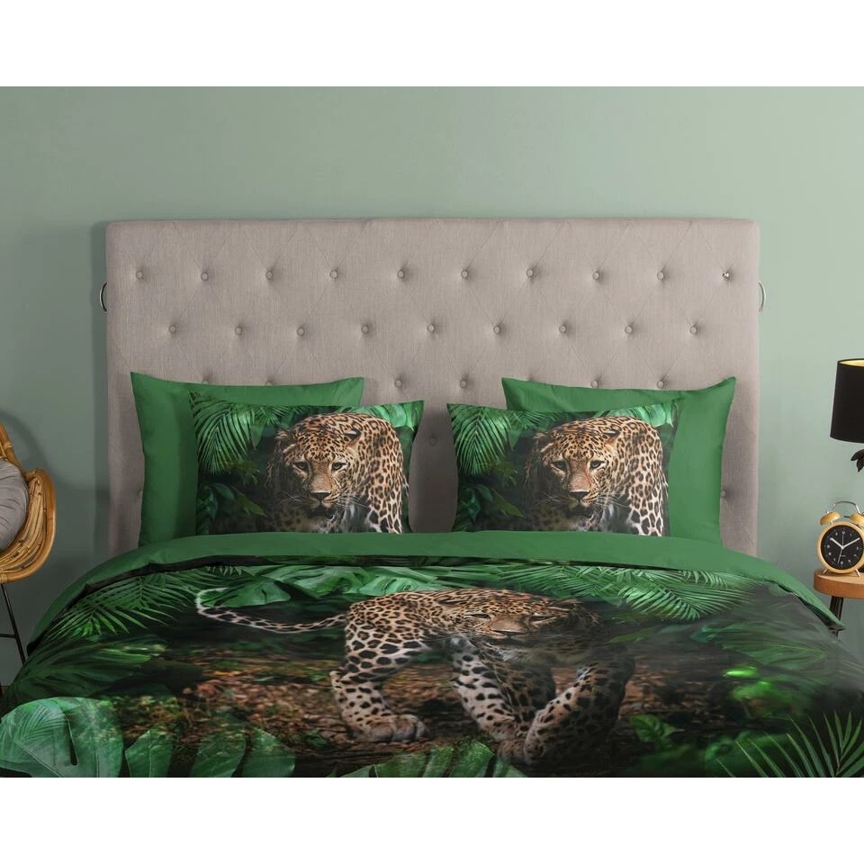 Good Morning Dekbedovertrek "Youri" - Groen - (200x220 Cm) 6 Good Morning Dekbedovertrek "Youri" - Groen - (200x220 Cm) - Afbeelding 4