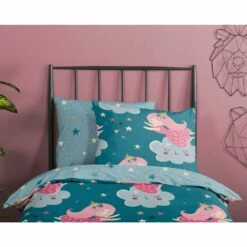 Good Morning Dekbedovertrek "Princesse" - Petrol - (120x150 Cm) -Cinderella Winkel 1000045552 0110