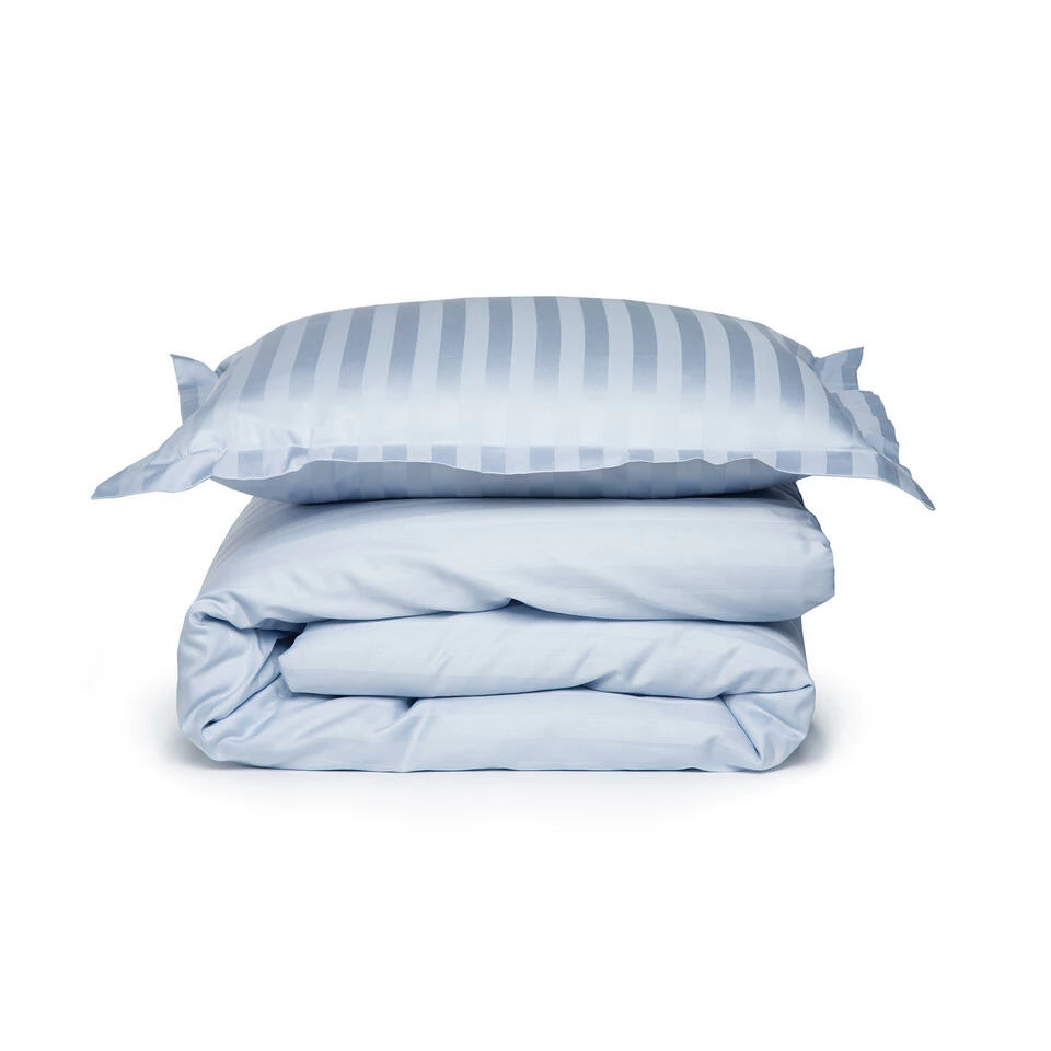 Damai Dekbedovertrek Katoen-satijn - 240 X 240/220cm - Blauw 4 Damai Dekbedovertrek Katoen-satijn - 240 X 240/220cm - Blauw - Afbeelding 2