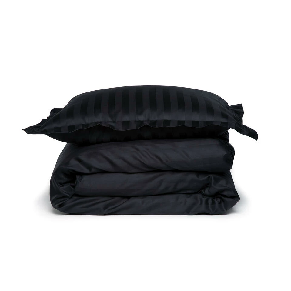 Damai Dekbedovertrek Katoen-satijn - 240 X 240/220cm - Zwart 4 Damai Dekbedovertrek Katoen-satijn - 240 X 240/220cm - Zwart - Afbeelding 2