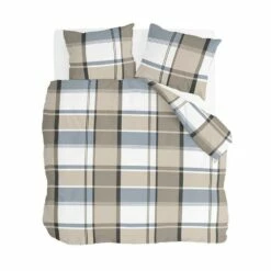 Byrklund - Dekbedovertrek Big Squares - 200x220 Cm - Zand