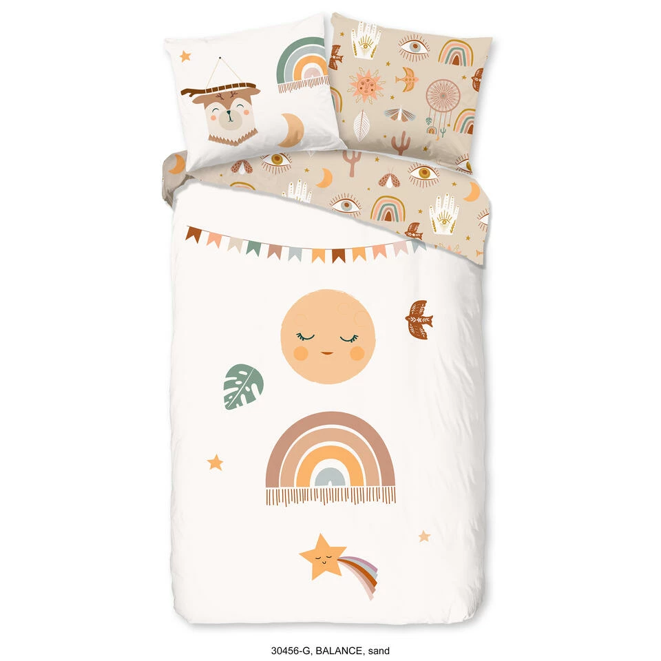 Good Morning Dekbedovertrek "Balance" - Zand - (140x220 Cm) 3 Good Morning Dekbedovertrek "Balance" - Zand - (140x220 Cm)