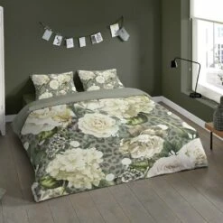 Pure Dekbedovertrek "Joy" - Groen - (140x220 Cm) -Cinderella Winkel 1000054801 0101