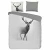 Pure Dekbedovertrek "Grey Deer" - Grijs - (200x220 Cm) -Cinderella Winkel 1000054806