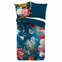 Pure Dekbedovertrek "Space Flowers" - Blauw - (240x220 Cm) -Cinderella Winkel 1000054807 0102