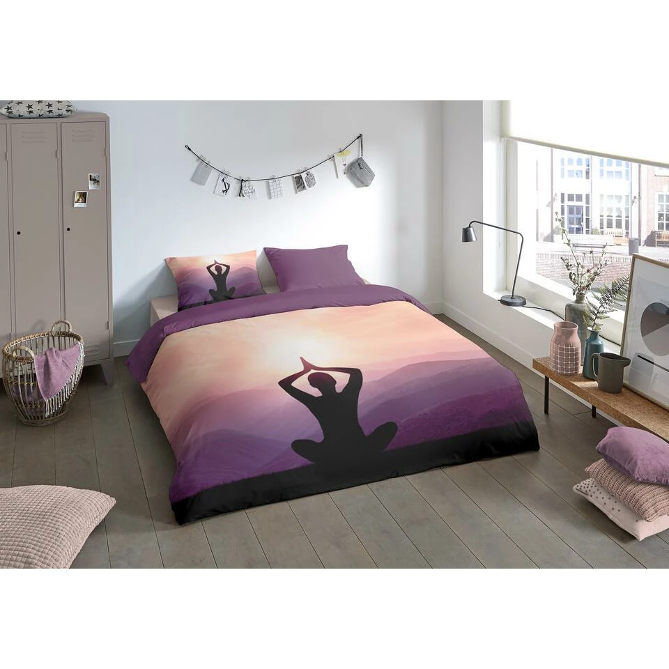 Pure Dekbedovertrek "Yoga" - Paars - (240x220 Cm) 4 Pure Dekbedovertrek "Yoga" - Paars - (240x220 Cm) - Afbeelding 2