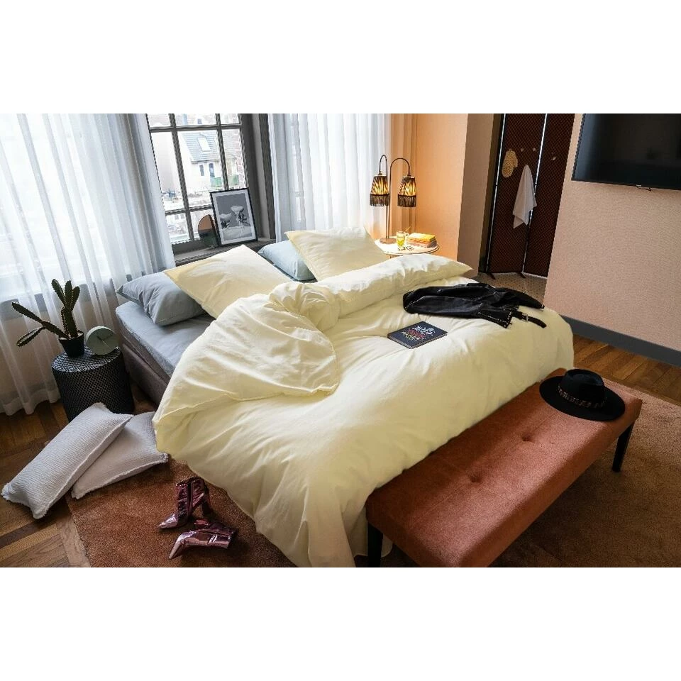 Dindi Home - Dekbedovertrek Forever Colours - 260x220 Cm - Geel 6 Dindi Home - Dekbedovertrek Forever Colours - 260x220 Cm - Geel - Afbeelding 4