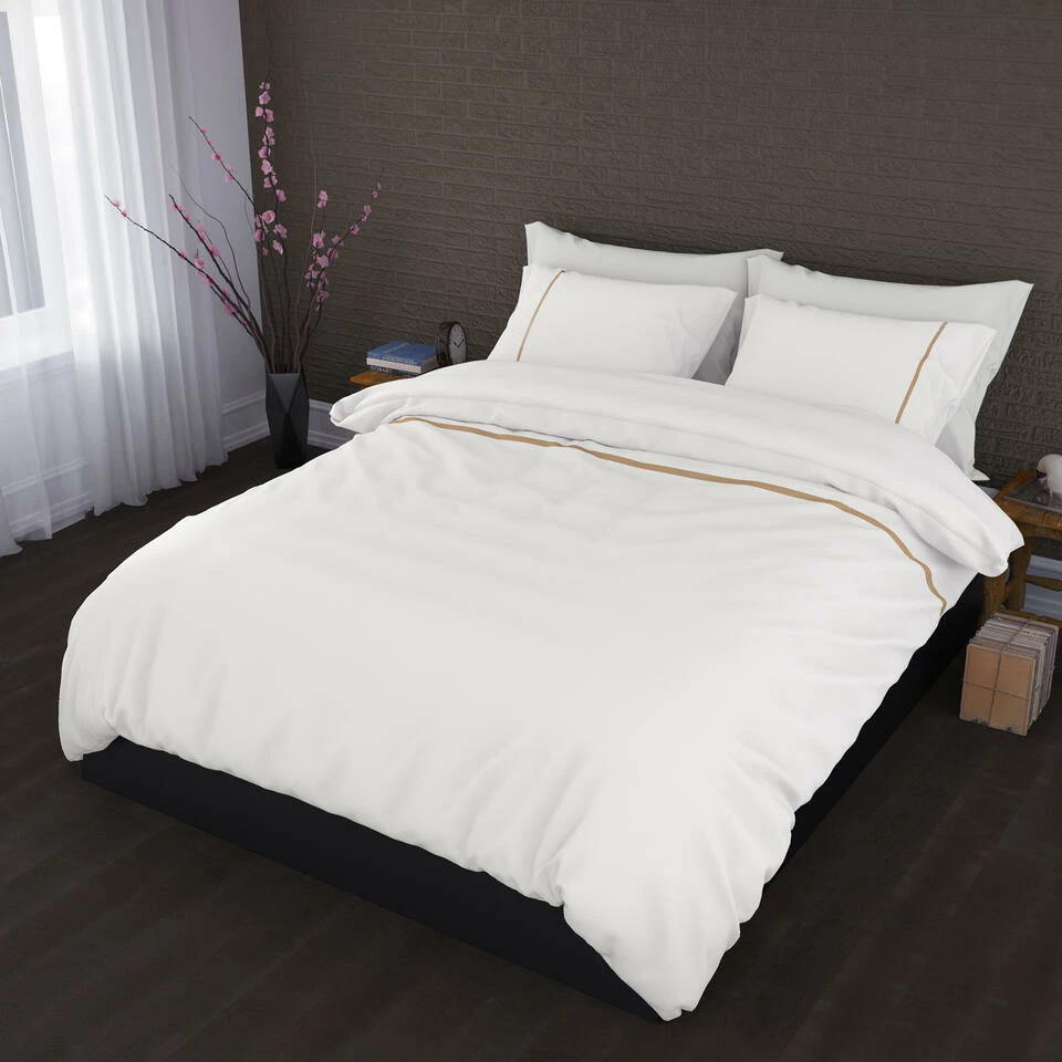 Romanette Flanellen Dekbedovertrek Duchesse Wit/Zand-140 X 200/220 Cm 5 Romanette Flanellen Dekbedovertrek Duchesse Wit/Zand-140 X 200/220 Cm - Afbeelding 3