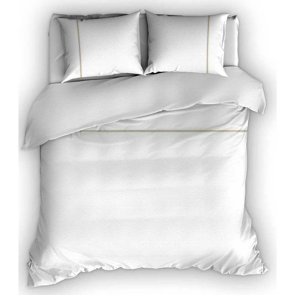 Romanette Flanellen Dekbedovertrek Duchesse Wit/Zand-140 X 200/220 Cm 3 Romanette Flanellen Dekbedovertrek Duchesse Wit/Zand-140 X 200/220 Cm