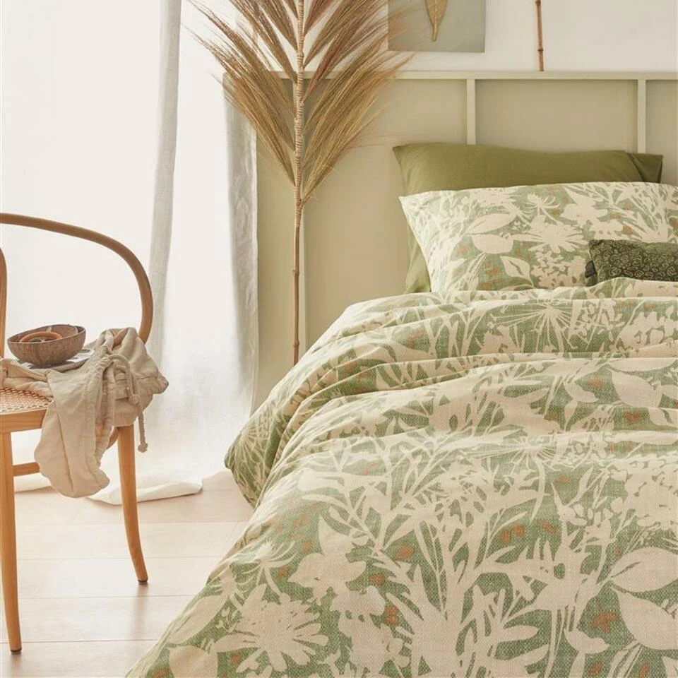 Ariadne At Home Dekbedovertrek Botanical Green-Lits-jumeaux (240 X 200/220 Cm) 6 Ariadne At Home Dekbedovertrek Botanical Green-Lits-jumeaux (240 X 200/220 Cm) - Afbeelding 4