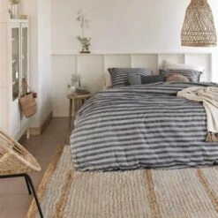 Ariadne At Home Dekbedovertrek Knit Stripes Blue-Lits-jumeaux (240 X 200/220 Cm) -Cinderella Winkel 1000057415 0103