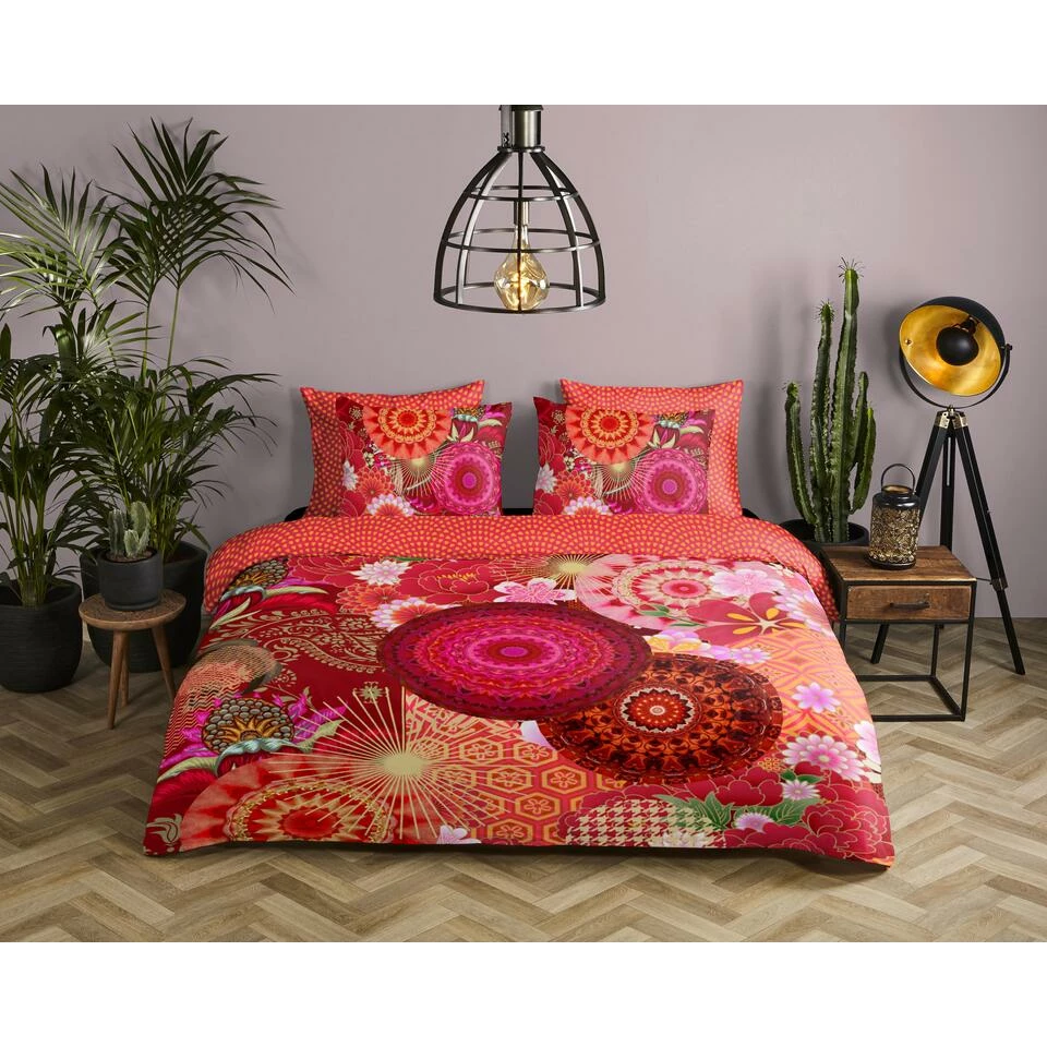 HIP Dekbedovertrek "Yuki" - Rood - (140x220 Cm) 4 HIP Dekbedovertrek "Yuki" - Rood - (140x220 Cm) - Afbeelding 2