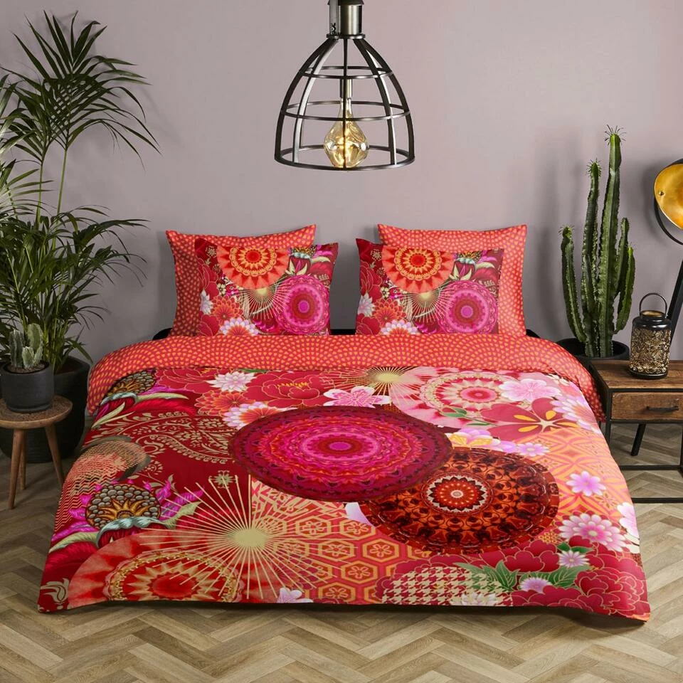 HIP Dekbedovertrek "Yuki" - Rood - (140x220 Cm) 5 HIP Dekbedovertrek "Yuki" - Rood - (140x220 Cm) - Afbeelding 3