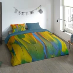 Pure Dekbedovertrek "Rainbow Feathers" - Multi - (140x220 Cm) -Cinderella Winkel 1000060489 0101