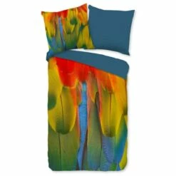 Pure Dekbedovertrek "Rainbow Feathers" - Multi - (140x220 Cm) -Cinderella Winkel 1000060489 0102