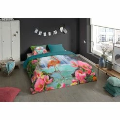 Pure Dekbedovertrek "Flamingo" - Multi - (140x220 Cm) 6 Pure Dekbedovertrek "Flamingo" - Multi - (140x220 Cm) -Cinderella Winkel 1000060491 0101