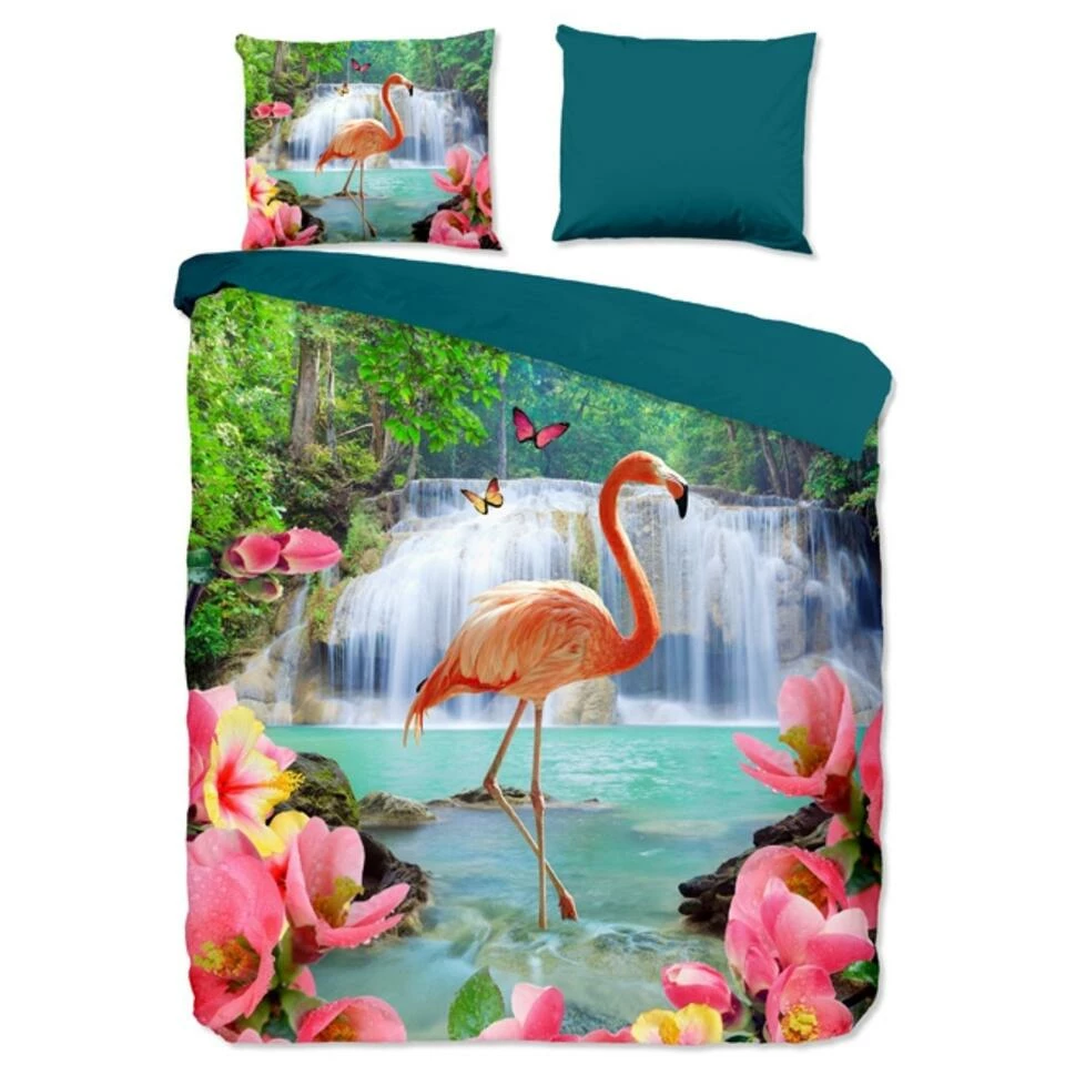 Pure Dekbedovertrek "Flamingo" - Multi - (140x220 Cm) 3 Pure Dekbedovertrek "Flamingo" - Multi - (140x220 Cm)