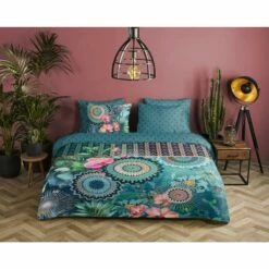 HIP Dekbedovertrek "Valdez" - Petrol - (240x220 Cm) -Cinderella Winkel 1000061616 0102