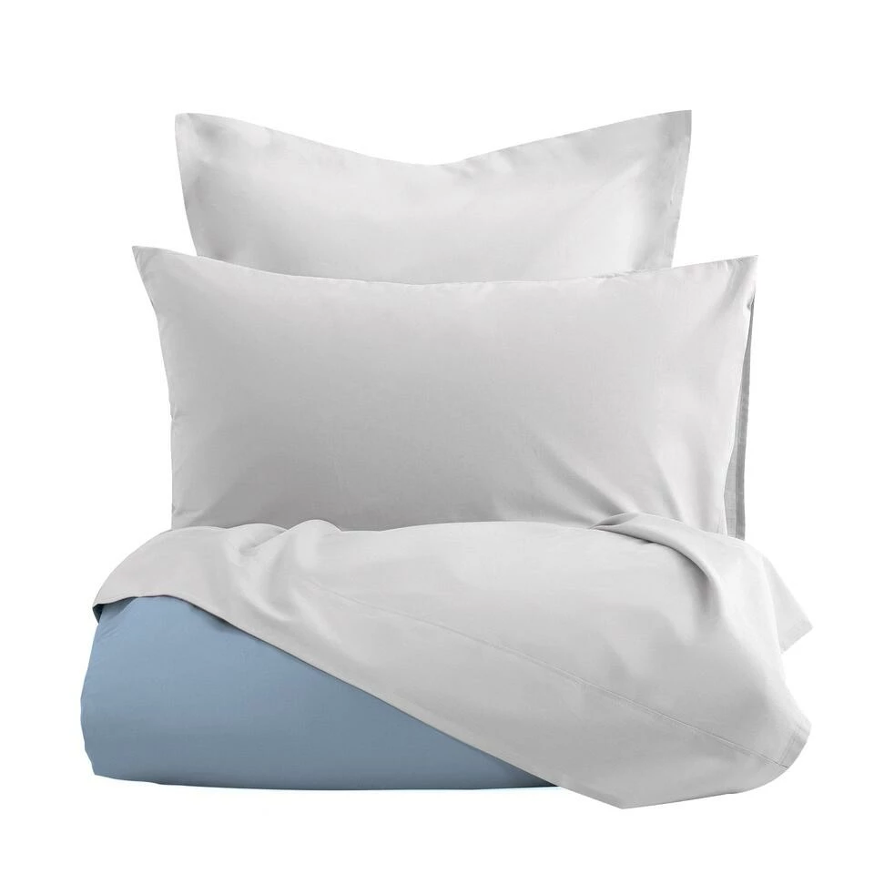 Flanellen Romanette Dekbedovertrek Comtesse Blauw/Wit-240x200/220 5 Flanellen Romanette Dekbedovertrek Comtesse Blauw/Wit-240x200/220 - Afbeelding 3