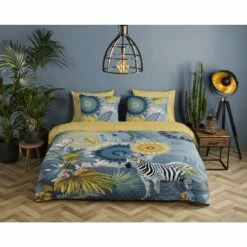 HIP Dekbedovertrek "Laska" - Blauw - (140x220 Cm) -Cinderella Winkel 1000061649 0102