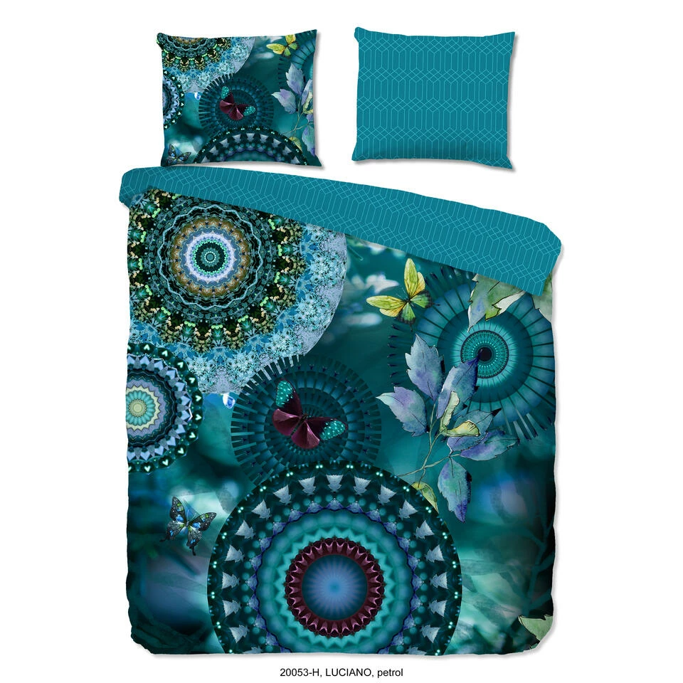 HIP Dekbedovertrek "Luciano" - Petrol - (240x220 Cm) 3 HIP Dekbedovertrek "Luciano" - Petrol - (240x220 Cm)