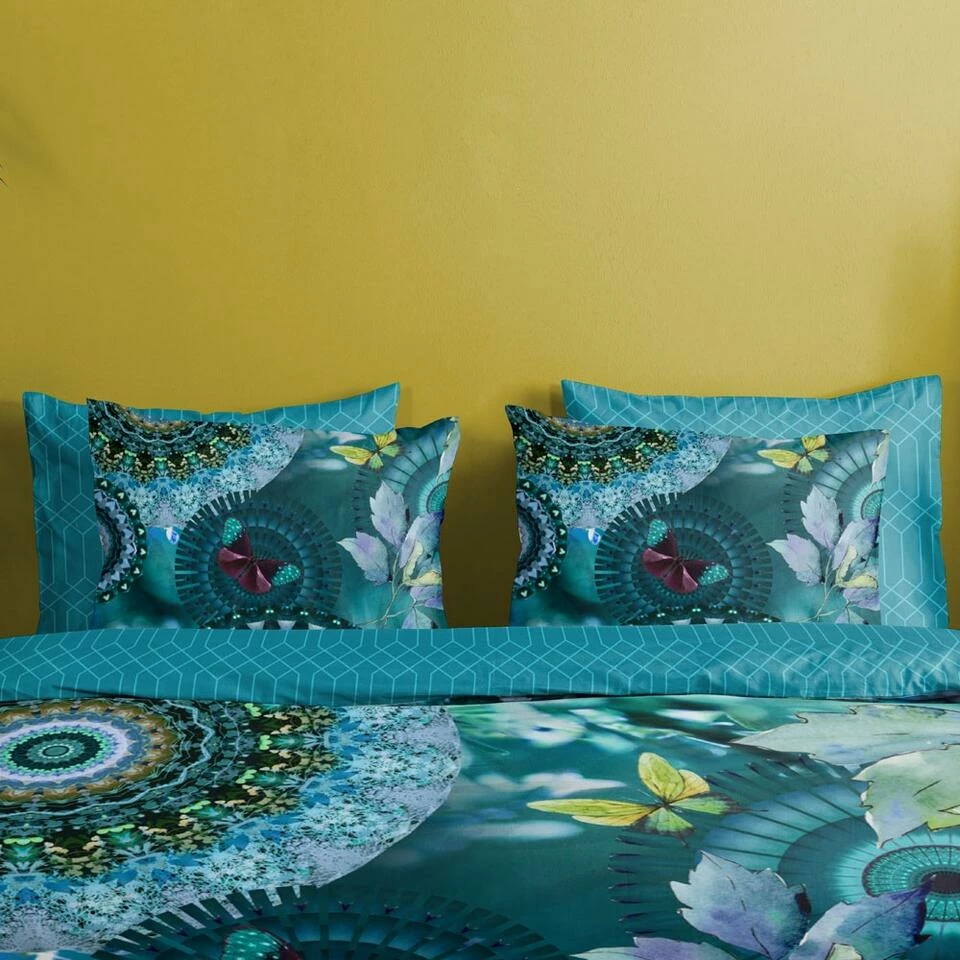 HIP Dekbedovertrek "Luciano" - Petrol - (140x220 Cm) 4 HIP Dekbedovertrek "Luciano" - Petrol - (140x220 Cm) - Afbeelding 2