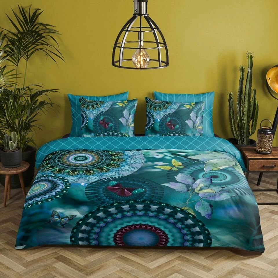 HIP Dekbedovertrek "Luciano" - Petrol - (140x220 Cm) 5 HIP Dekbedovertrek "Luciano" - Petrol - (140x220 Cm) - Afbeelding 3