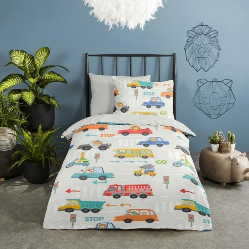 Good Morning Dekbedovertrek "Trafic" - Multi - (100x135 Cm) 4 Good Morning Dekbedovertrek "Trafic" - Multi - (100x135 Cm) - Afbeelding 2